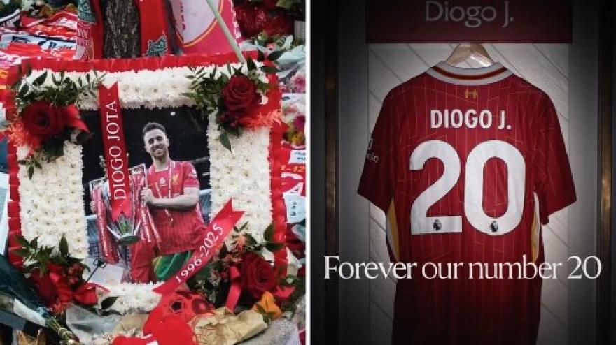 Liverpool, ritirata la maglia di Diogo Jota: il ricordo del club è da brividi Liverpool, ritirata la maglia di Diogo Jota: il ricordo del club è da brividi