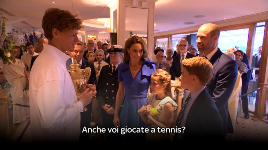 Sinner incontra i reali. Kate: "Sei un Sinner incontra i reali. Kate: "Sei un