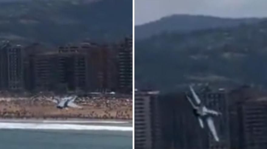 Paura in Spagna: jet militare perde il controllo durante l’esibizione, è panico tra la folla Paura in Spagna: jet militare perde il controllo durante l’esibizione, è panico tra la folla