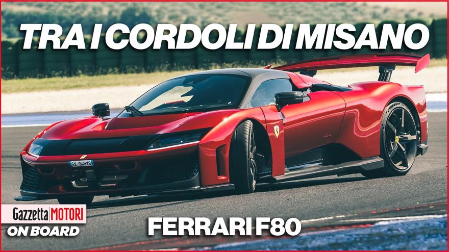ferrari f80 a 250 km h sul circuito di misano il video onboard