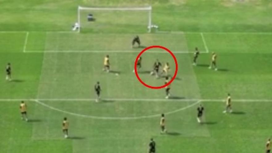 neymar gol spettacolare ripreso dal drone slalom da fenomeno