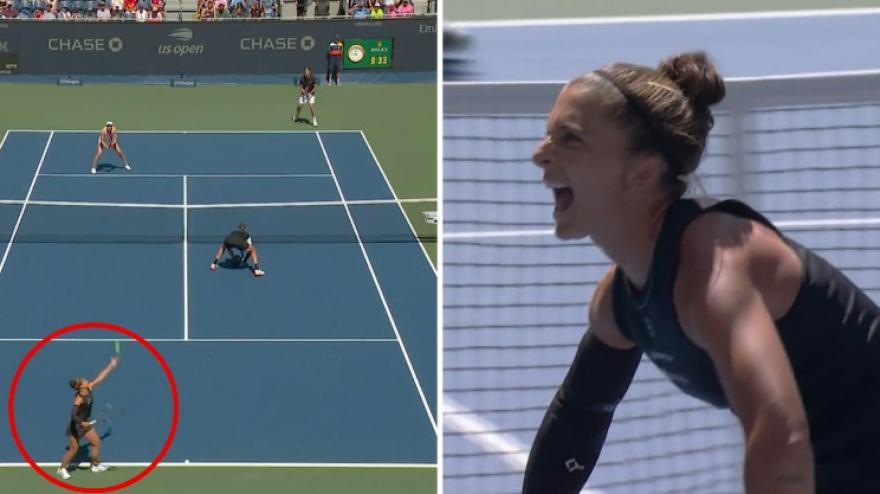 Errani da non credere! Sorprende Fritz con il servizio ed esulta così... Highlights Us Open