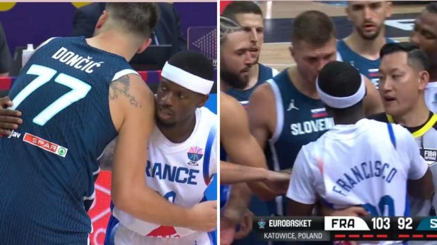 Francisco abbraccia Doncic, poi segna: furia Slovenia Francisco abbraccia Doncic, poi segna: furia Slovenia