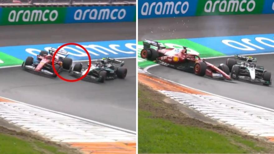 Contatto Antonelli Leclerc! Testa coda Ferrari Contatto Antonelli Leclerc! Testa coda Ferrari
