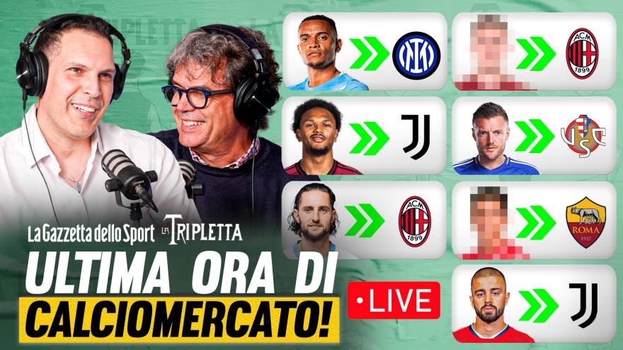 "La Tripletta" è IN DIRETTA dalle 19: scopri con noi gli ultimi colpi di mercato "La Tripletta" è IN DIRETTA dalle 19: scopri con noi gli ultimi colpi di mercato