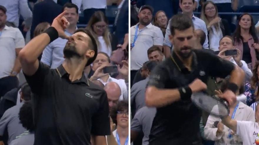 djokovic strano balletto dopo aver battuto fritz