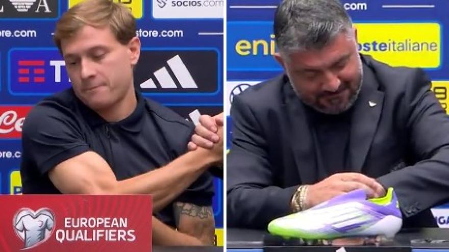 gattuso show in conferenza barella se ne va e lui