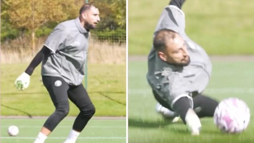 Sorrisi e parate: Donnarumma si gode il primo allenamento con il City
