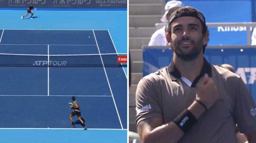 berrettini che schiaffoni poi un esultanza mai vista