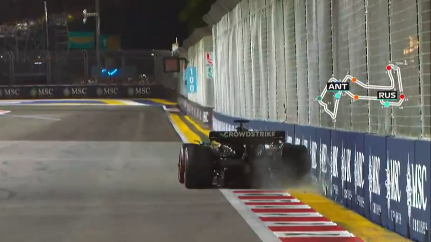 F1, GP Singapore: highlights qualifiche. Russell centra la pole con un super giro