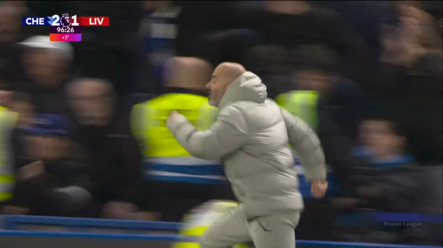 Maresca come Mourinho: Estevao segna al 95’ e lui esulta così. Chelsea-Liverpool highlights