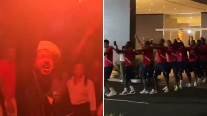 i tifosi avversari li tengono svegli con musica e cori loro scendono in strada e