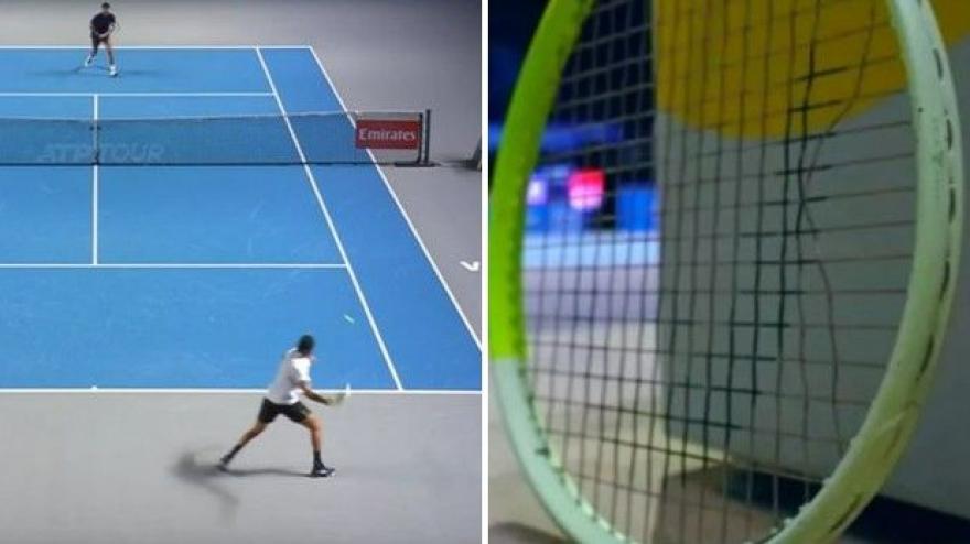 Berrettini, che potenza: questo passante gli ha rotto le corde