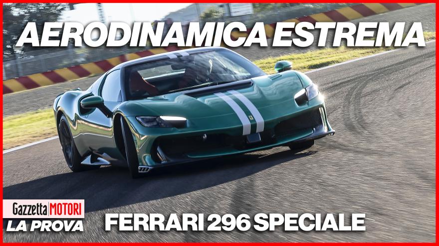 ferrari 296 speciale in pista con la belva da 880 cv e 1410 kg veloce sempre