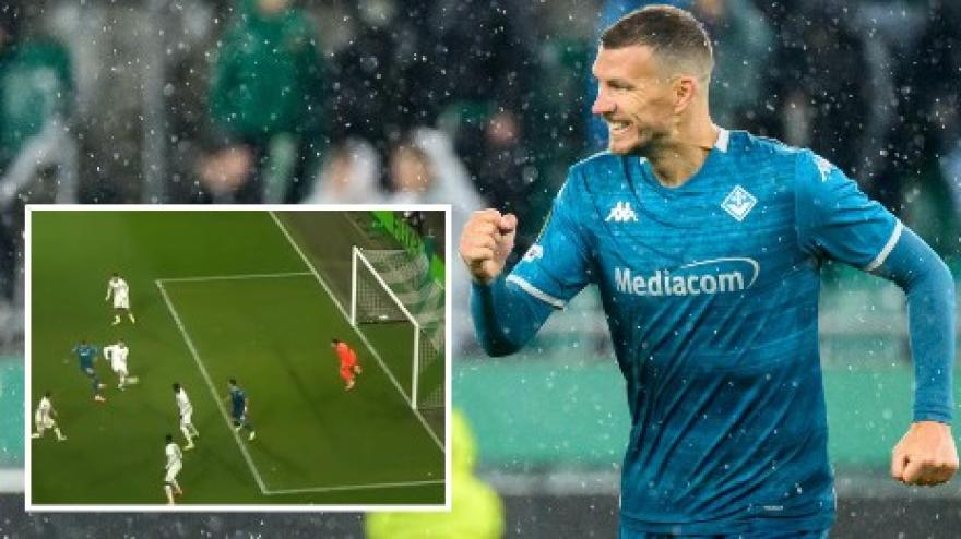 Dzeko al volo! Il primo gol con la Fiorentina è bellissimo, Rapid Vienna ko Dzeko al volo! Il primo gol con la Fiorentina è bellissimo, Rapid Vienna ko
