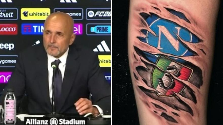 Spalletti: "Tatuaggio Napoli? Non lo tocco neppure per le analisi del sangue" Spalletti: "Tatuaggio Napoli? Non lo tocco neppure per le analisi del sangue"