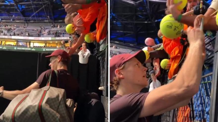 Sinner macchina da autografi: quanti ne firma in 30 secondi? Sinner macchina da autografi: quanti ne firma in 30 secondi?