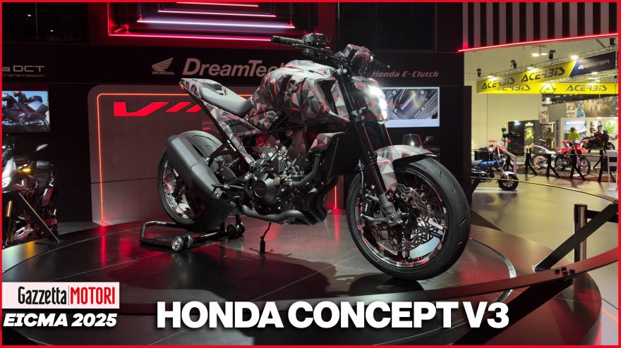 Honda V3R 900 E-Compressor: il concept con motore tre cilindri a sovralimentazione elettrica