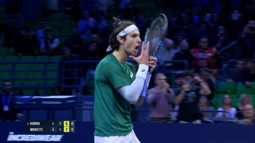 Salva un match point e va in finale: Musetti, quanta rabbia nell Salva un match point e va in finale: Musetti, quanta rabbia nell