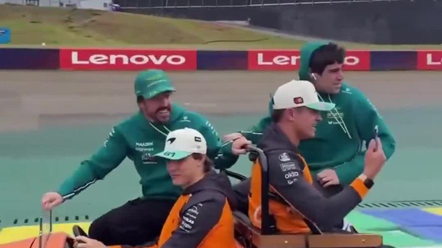 in 4 in una macchina guardate cosa combinano alonso norris piastri e stroll da Gazzetta.it in 4 in una macchina guardate cosa combinano alonso norris piastri e stroll