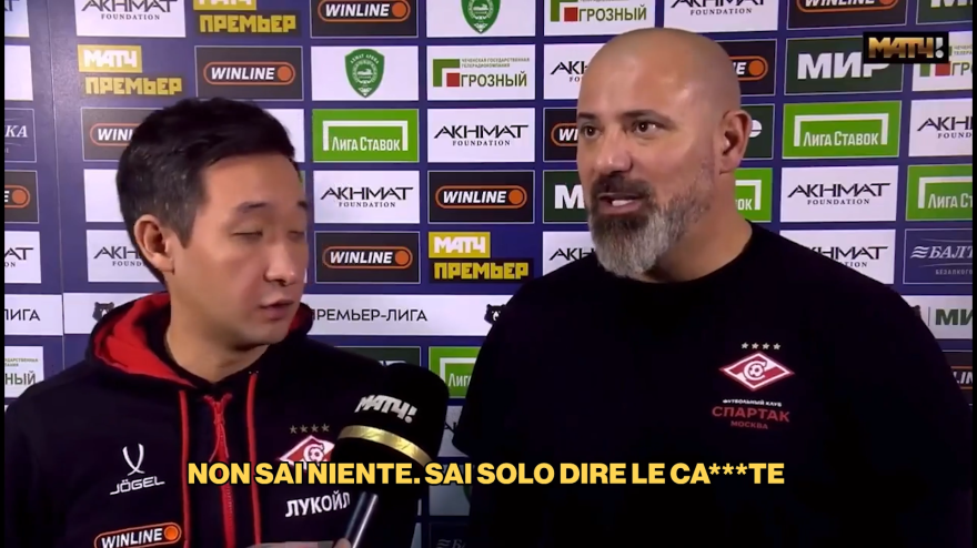 Stankovic, sfuriata durissima in tre lingue al giornalista russo