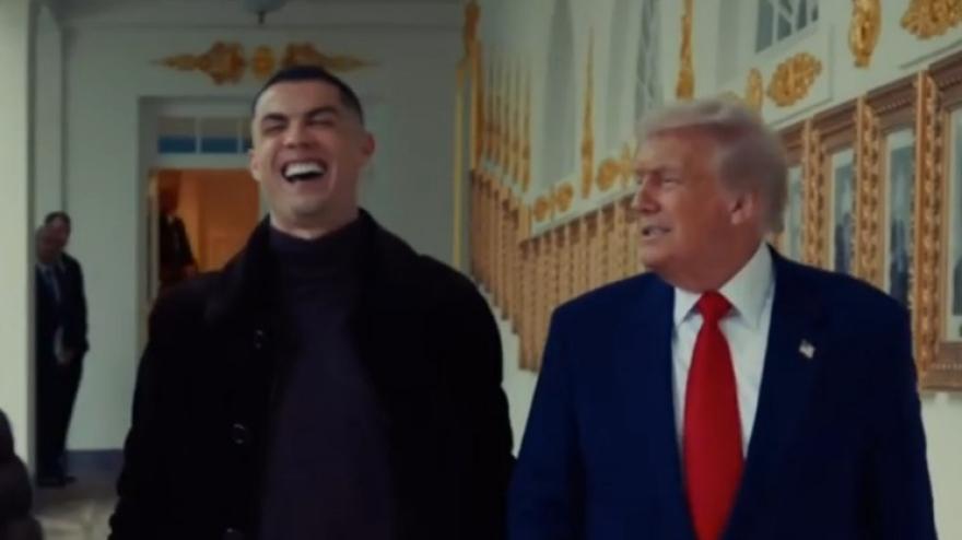 Trump e la battuta a Ronaldo: il portoghese scoppia a ridere