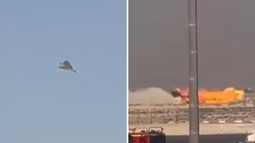 Caccia precipita e si schianta durante uno spettacolo aereo