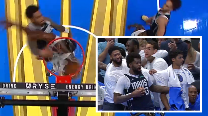 P.J. Washington, la schiacciata è mostruosa e i compagni reagiscono così