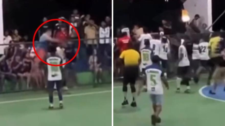 rissa e sparatoria in campo partita di futsal finisce nel caos