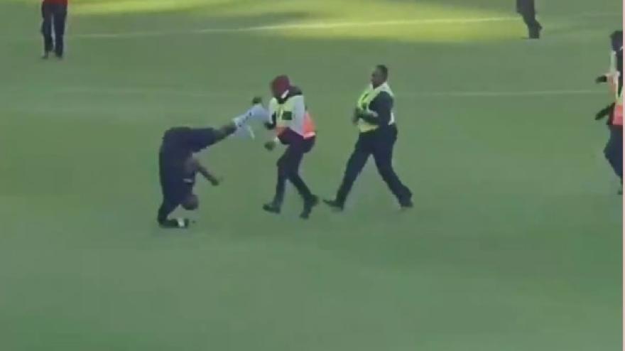 Invasione show in Sudafrica: capriola, tackle e... placcaggio!