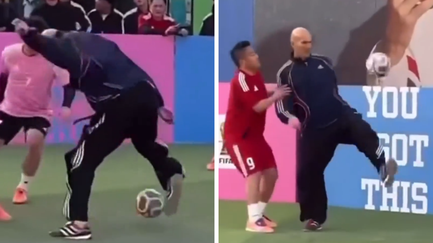 Zidane show! Sombreri, dribbling e gol da fenomeno: il francese si diverte così