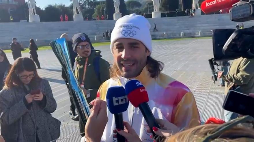 Tamberi sul passaggio della Fiaccola a Polonara: "È l Tamberi sul passaggio della Fiaccola a Polonara: "È l