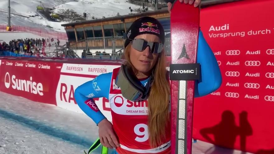 Goggia: "Contenta della gara e del podio. Ora testa al superG di domani"