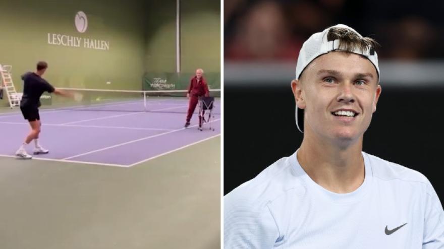 Rune torna ad allenarsi dopo la rottura del tendine d'Achille