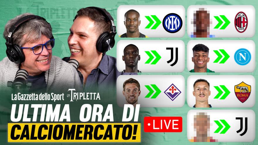 DIRETTA Calciomercato - Le ultime news con "La Tripletta"