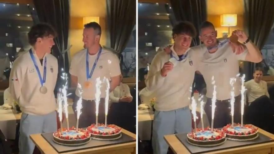 "Complimenti al giovane e... al vecchio": che festa per Franzoni e Paris!