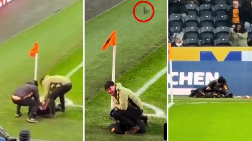 Championship, scoiattolo fa invasione di campo e... per prenderlo accade di tutto