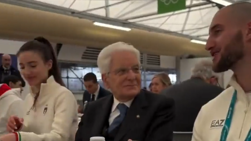 Mattarella a tavola tra Constantini e Mosaner. E Margaglio scherza...