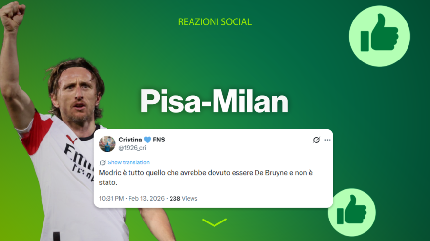 "Meglio il curling", ma Modric salva la serata: le reazioni social a Pisa-Milan