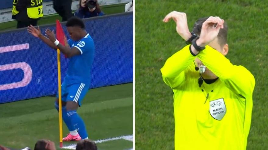 Vinicius esulta così e accusa di razzismo Prestianni: l'arbitro ferma la partita