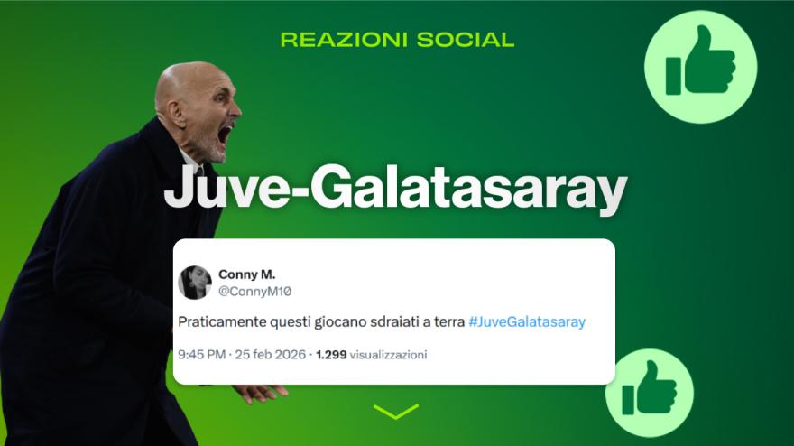 Juve Galatasaray, le reazioni social: “David ha le tibie al contrario”