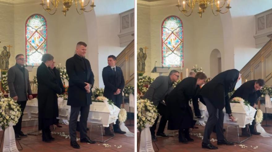 VIDEO Riise in lacrime al funerale del padre: porta la bara sulle note di “You’ll Never Walk Alone”