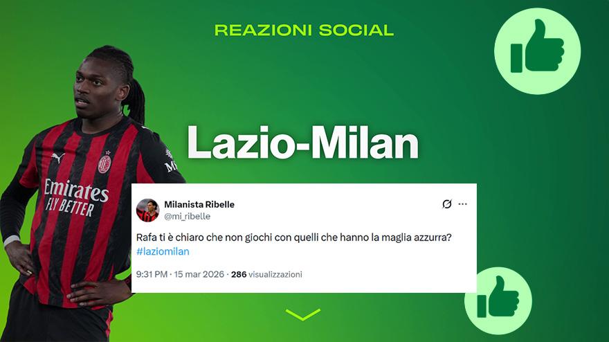“La peggior partita di Leao”: le reazioni social a Lazio-Milan