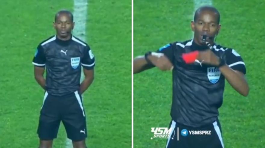 Arbitro teme le proteste e… anticipa il cartellino rosso: surreale in CAF