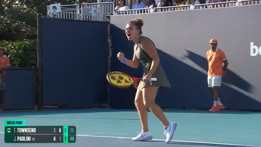 Highlights Paolini-Townsend 6-3 1-6 6-2: Jasmine avanza a Miami
