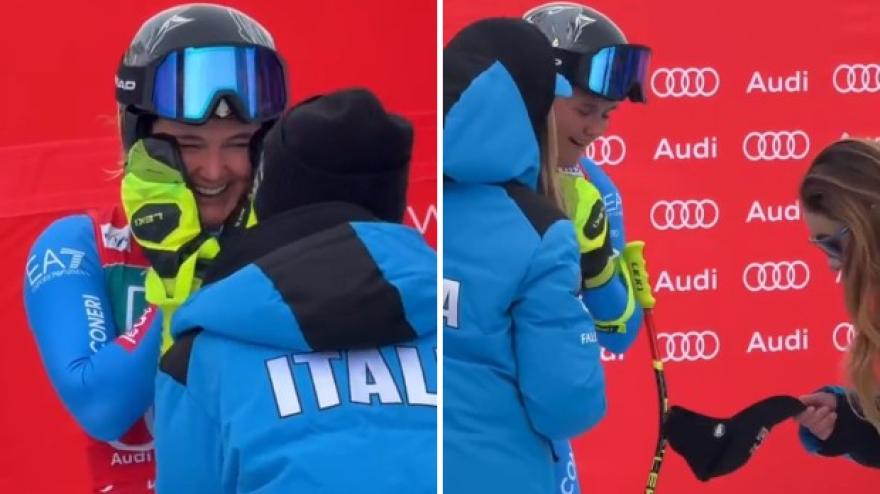 Pirovano si emoziona e Goggia si inchina a lei: il video dopo il trionfo a Kvitfjell