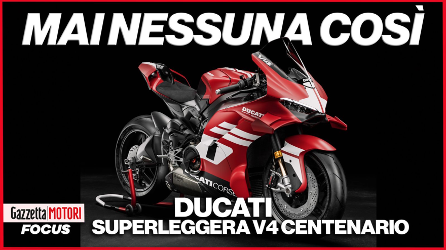 Ducati, la Superleggera V4 Centenario vista da vicino: pesa 173 kg ed è più potente della MotoGP 2027