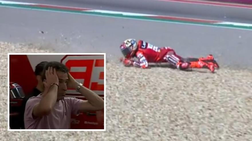 GP Austin, brutta caduta per Marquez: bandiera rossa in FP1