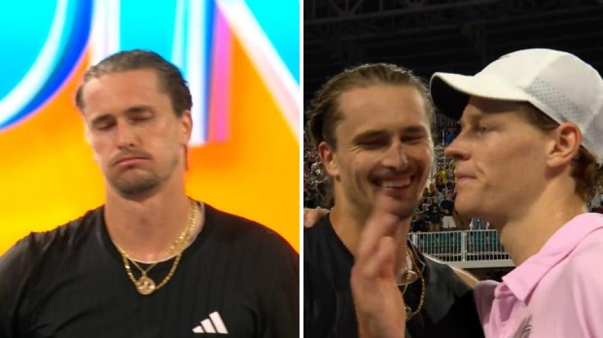 Zverev sconsolato, Sinner: 