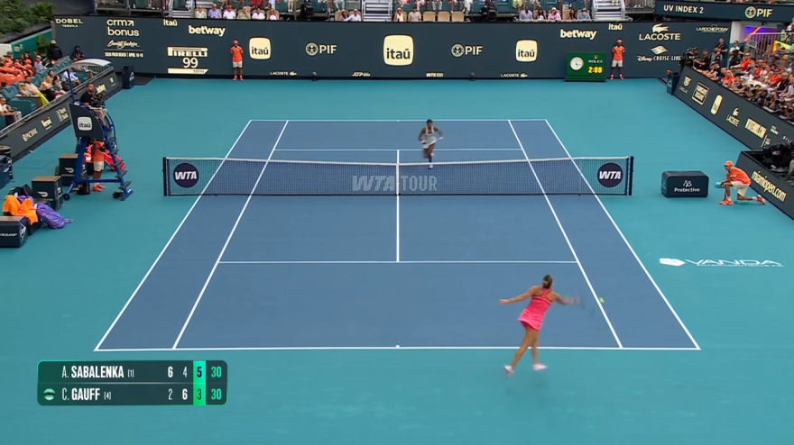 Wta Miami, Sabalenka-Gauff: guarda gli highlights